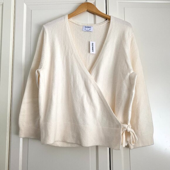 Old Navy Cream Wrap Sweater - Picture 1 of 6